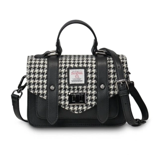 Kabelka The Mini Satchel Black and White Dogtooth - Islander